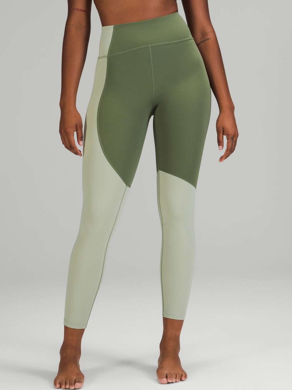 Lululemon Nulu Colour Block High-Rise Crop 23"